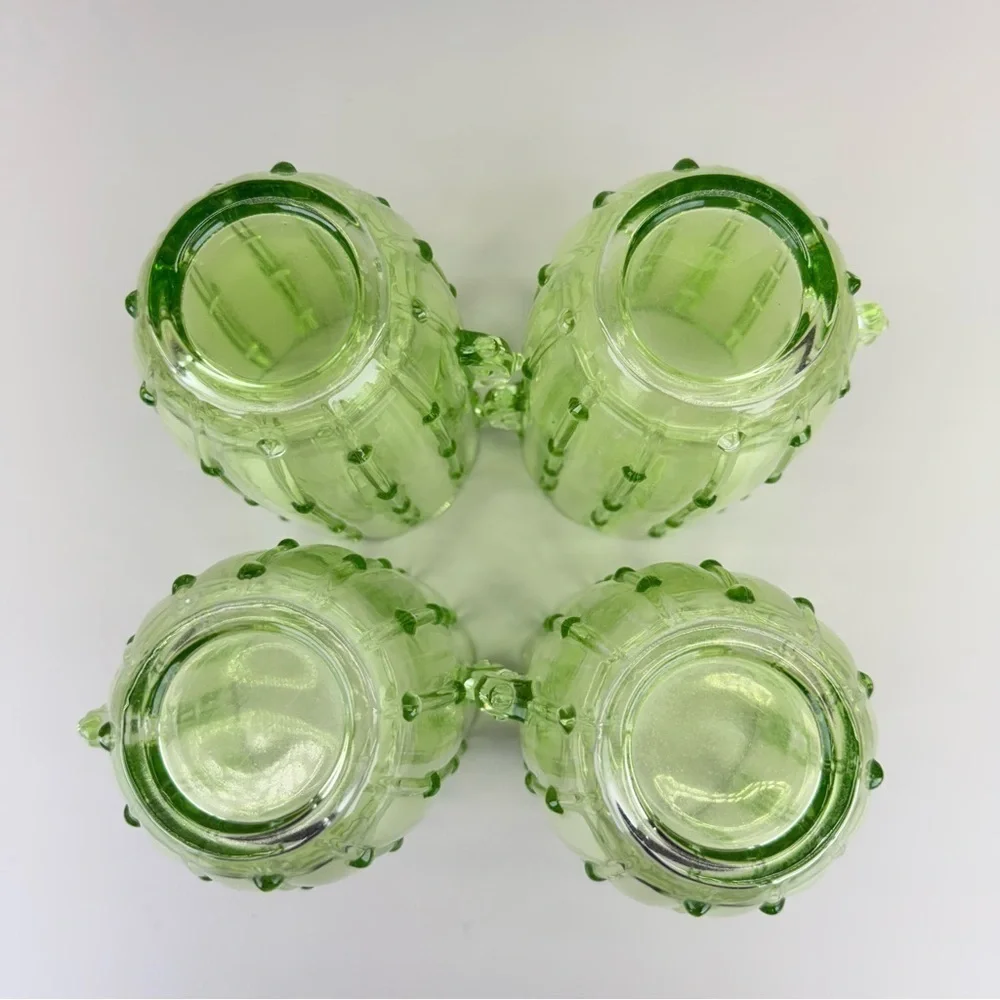 John Lewis Green Glass Cactus Tumblers Glasses
